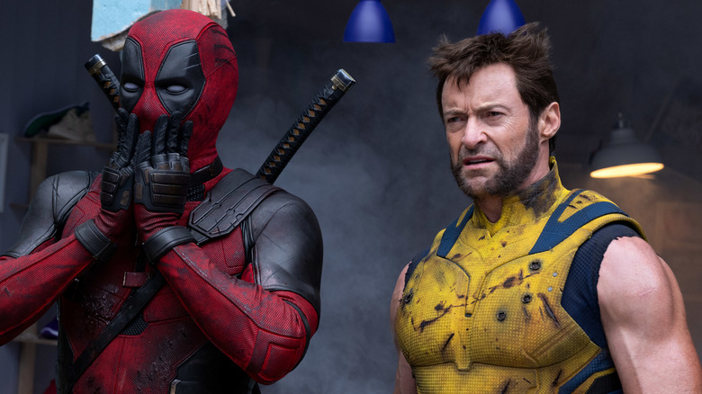Deadpool and Wolverine surprised in Deadpool & Wolverine (2024)