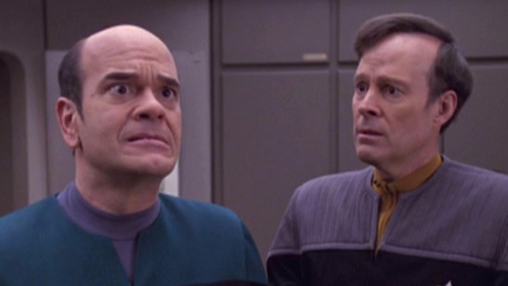 The Doctor and Lt. Barclay