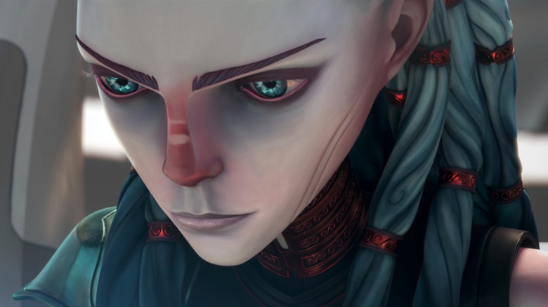 Gwyn looks down