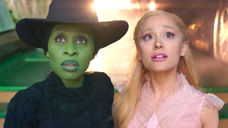 Elphaba and Galinda looking up together in 