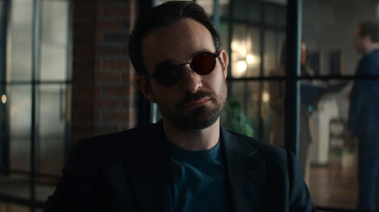 Matt Murdock wearing his red glasses
