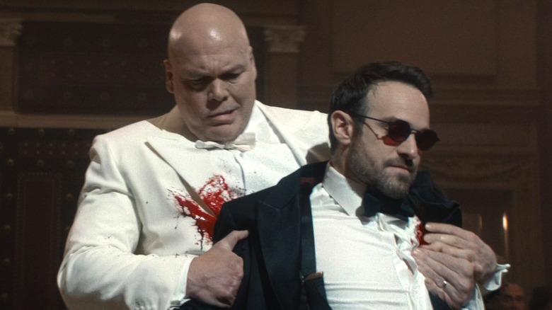 Matt Murdock taking a bullet for Wilson Fisk