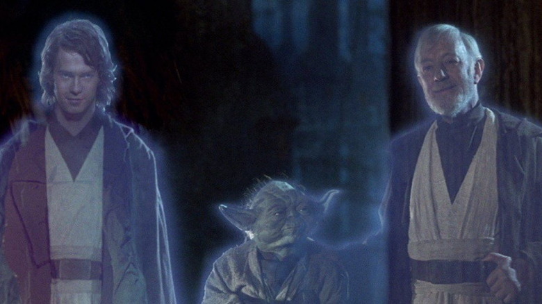 Obi-Wan, Yoda, and Anakin ghosts