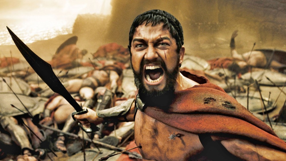 Gerard Butler screaming