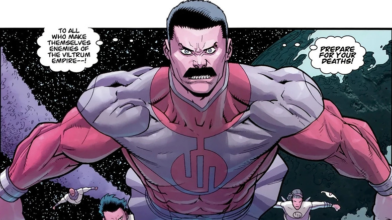 Thragg leading a Viltrum army in the Invincible comics